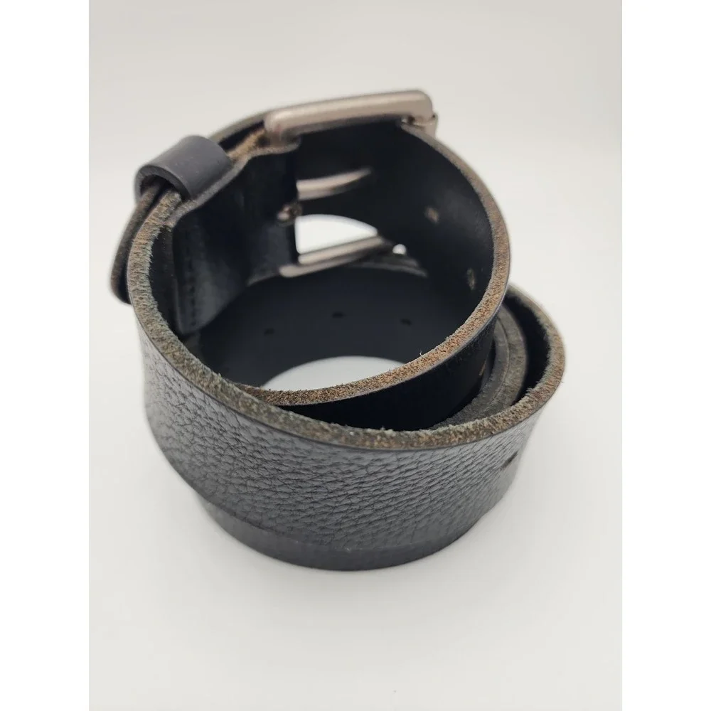 Dickies Black Pebbled Leather Belt Sz 38